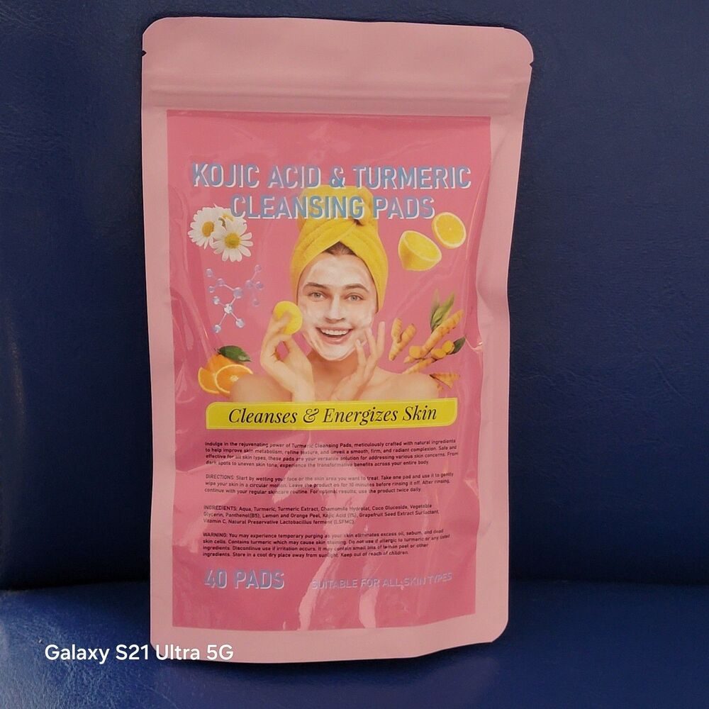 Aliver Kojic Acid Turmeric Cleansing Pads Facial Cleanser 40PCS